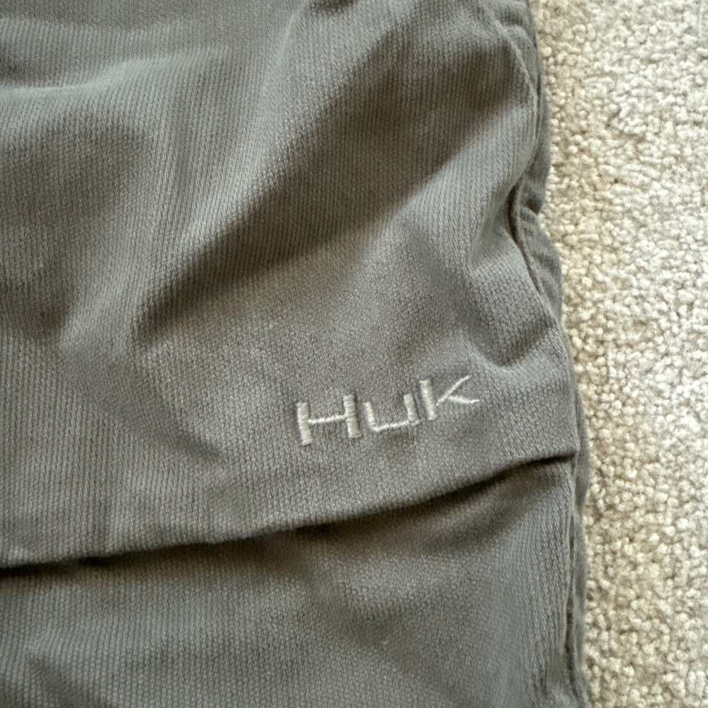 Huk Shorts Mens 34 Brown Corduroy Pinwale 5.5" Inseam Beach EUC Drawstring - Picture 2 of 9
